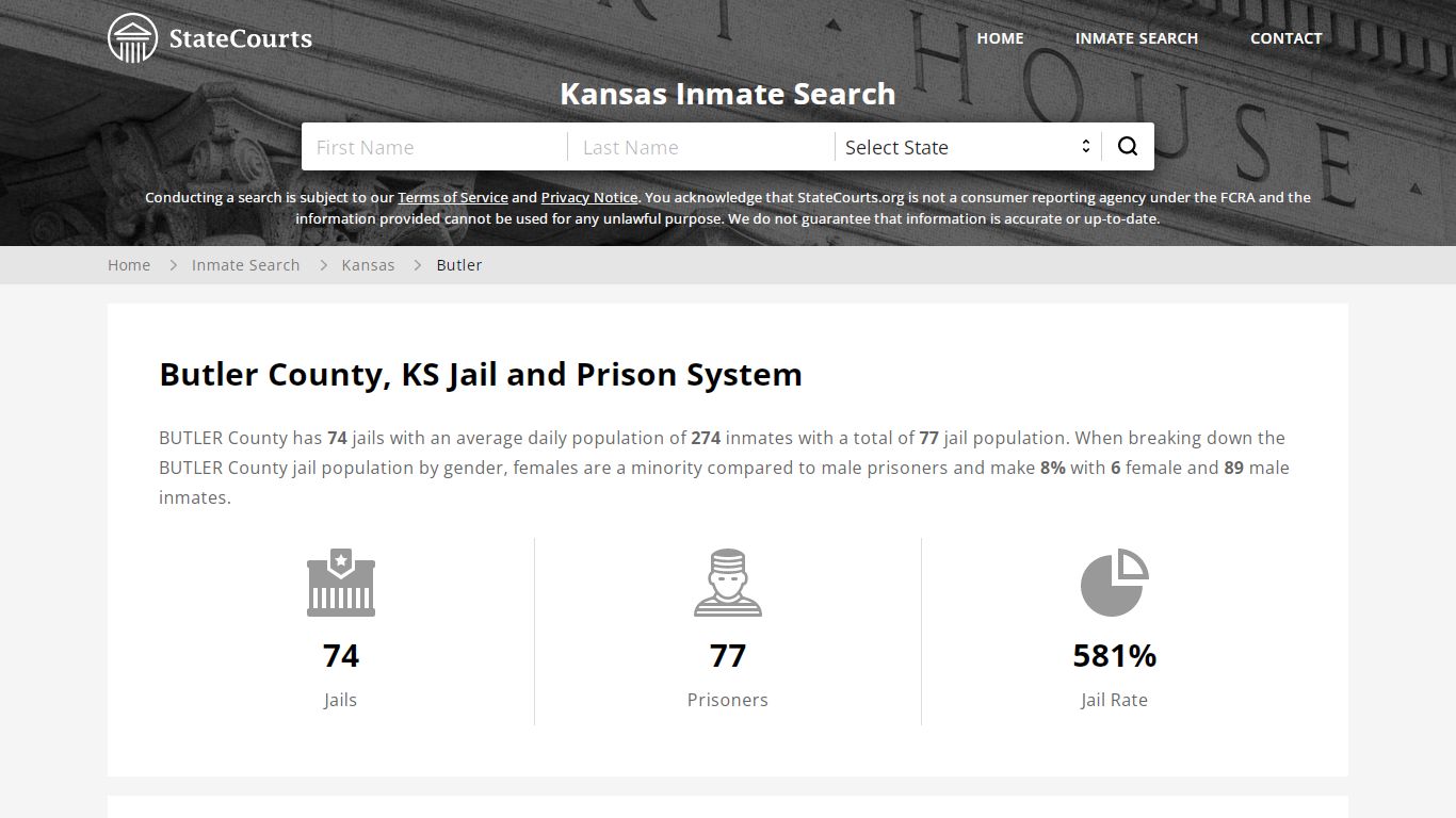 Butler County, KS Inmate Search - StateCourts