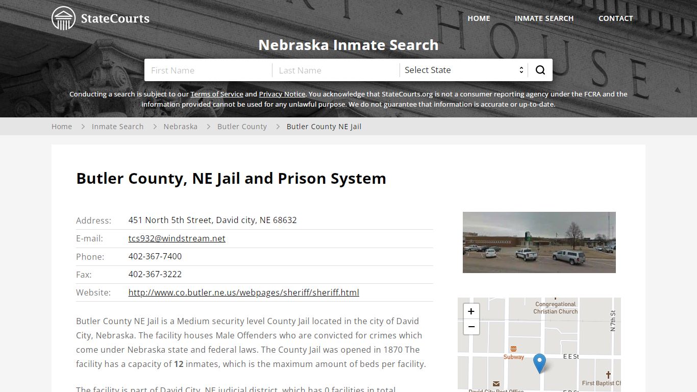 Butler County NE Jail Inmate Records Search, Nebraska ...
